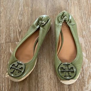 Tory Burch Olive Green Espadrille